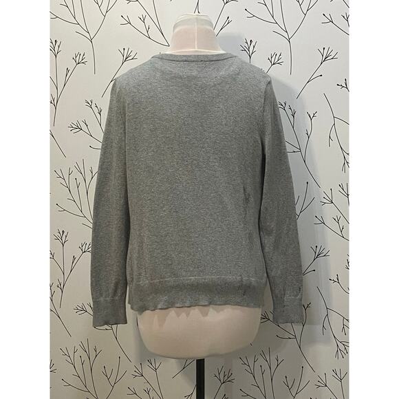 TALBOTS PETITES Pima Cotton Gray Tank & Cardigan Set SMALL Staple CLASSIC Preppy - Picture 4 of 6